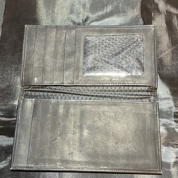 Vintage Black Leather wallet Byrnes and Baker black leather made in USA - Picture 4 of 8